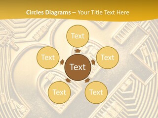 A Golden Powerpoint Presentation Is Shown PowerPoint Template