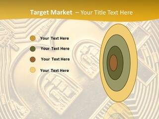 A Golden Powerpoint Presentation Is Shown PowerPoint Template