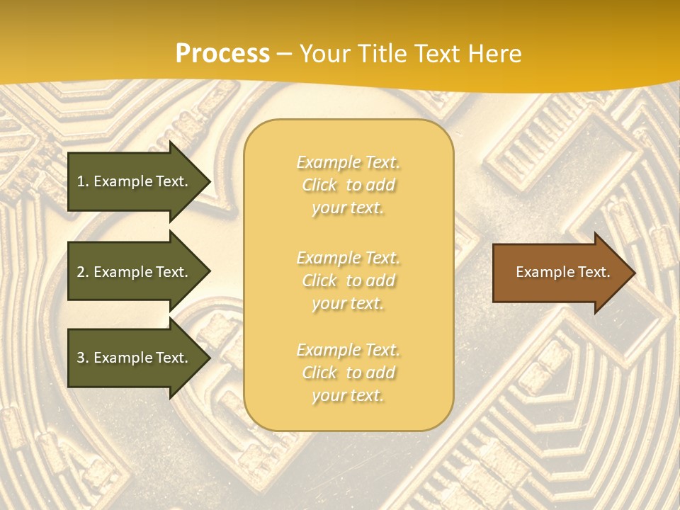 A Golden Powerpoint Presentation Is Shown PowerPoint Template