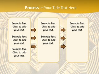 A Golden Powerpoint Presentation Is Shown PowerPoint Template