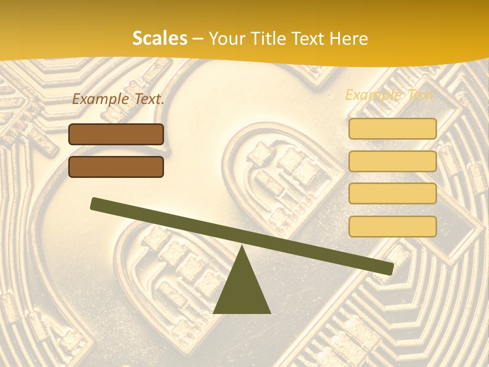 A Golden Powerpoint Presentation Is Shown PowerPoint Template