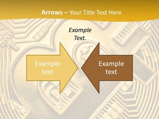 A Golden Powerpoint Presentation Is Shown PowerPoint Template