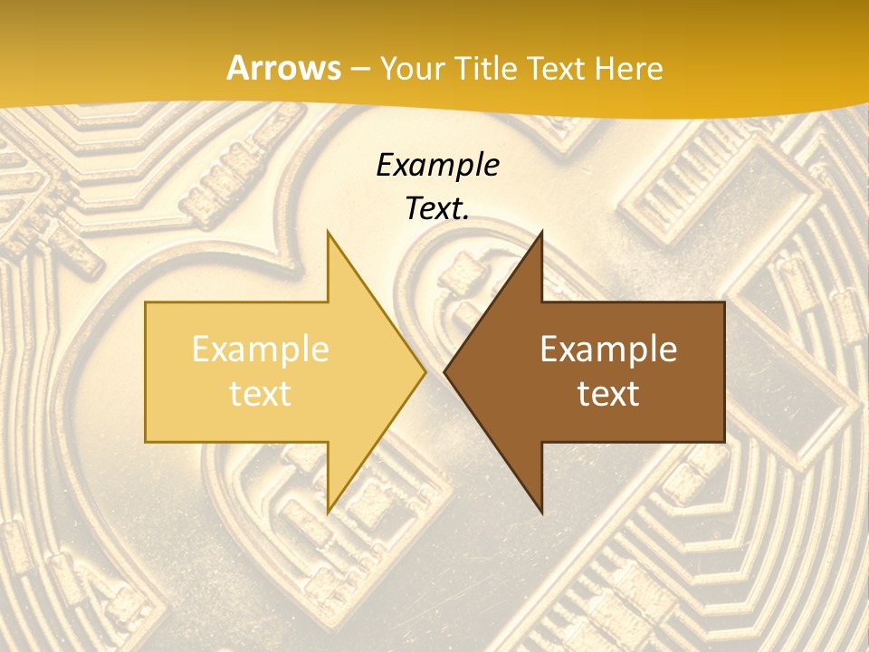 A Golden Powerpoint Presentation Is Shown PowerPoint Template