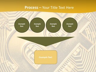 A Golden Powerpoint Presentation Is Shown PowerPoint Template