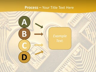 A Golden Powerpoint Presentation Is Shown PowerPoint Template