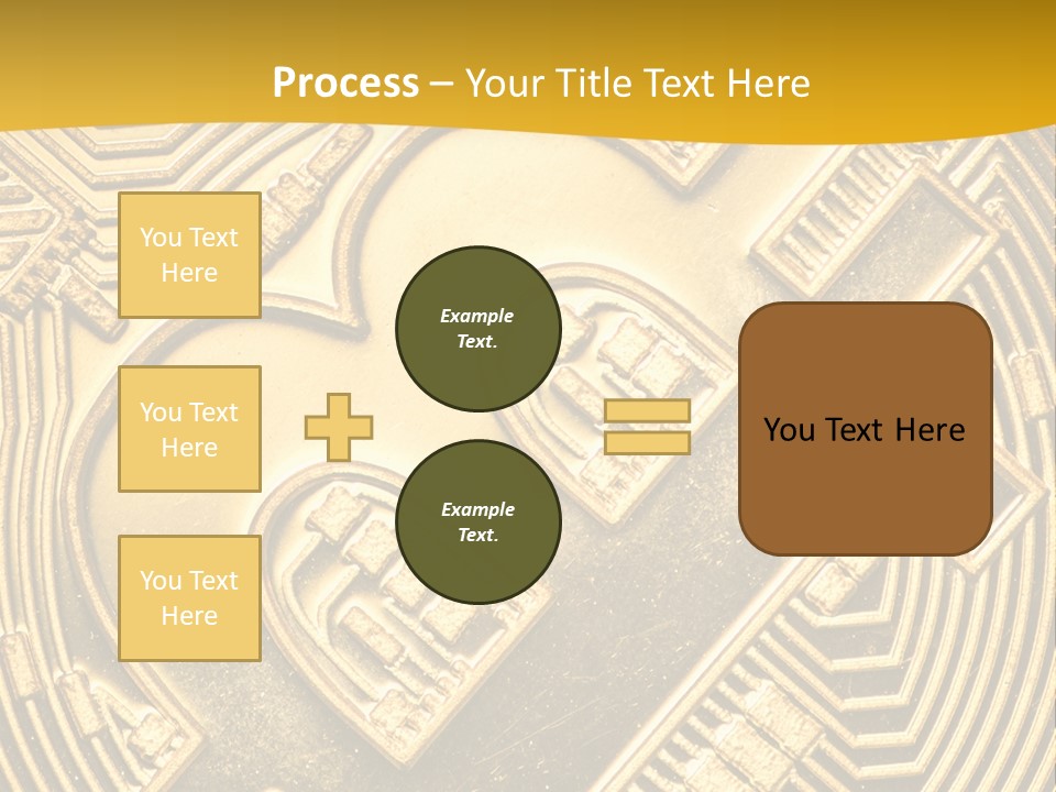 A Golden Powerpoint Presentation Is Shown PowerPoint Template
