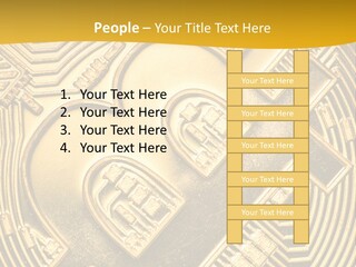 A Golden Powerpoint Presentation Is Shown PowerPoint Template