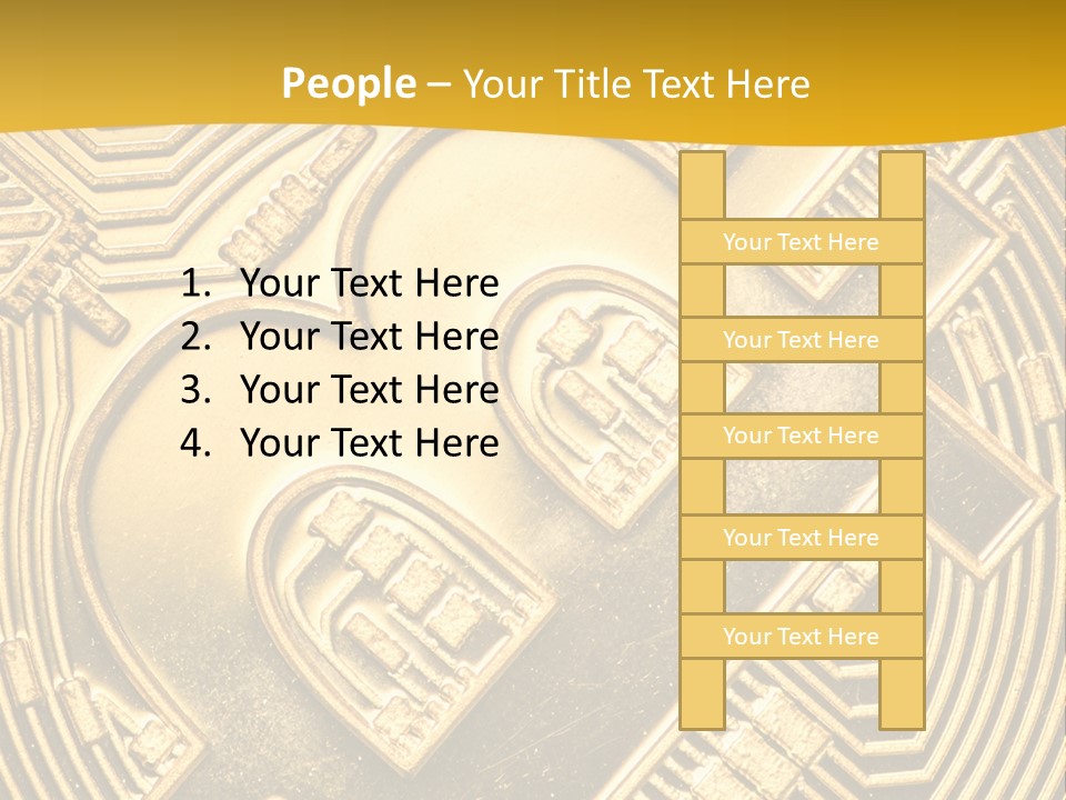 A Golden Powerpoint Presentation Is Shown PowerPoint Template
