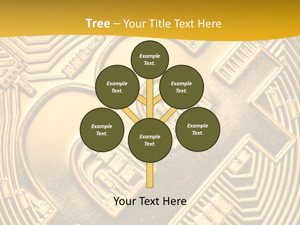 A Golden Powerpoint Presentation Is Shown PowerPoint Template