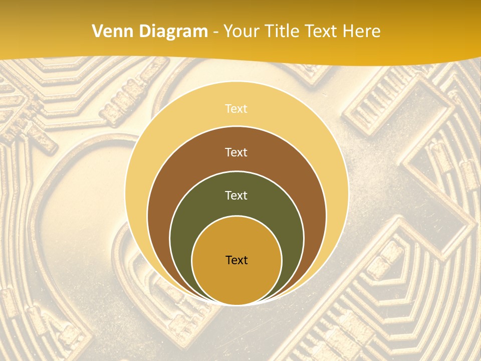 A Golden Powerpoint Presentation Is Shown PowerPoint Template