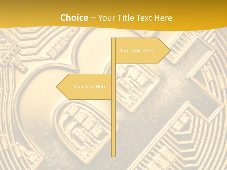 A Golden Powerpoint Presentation Is Shown PowerPoint Template