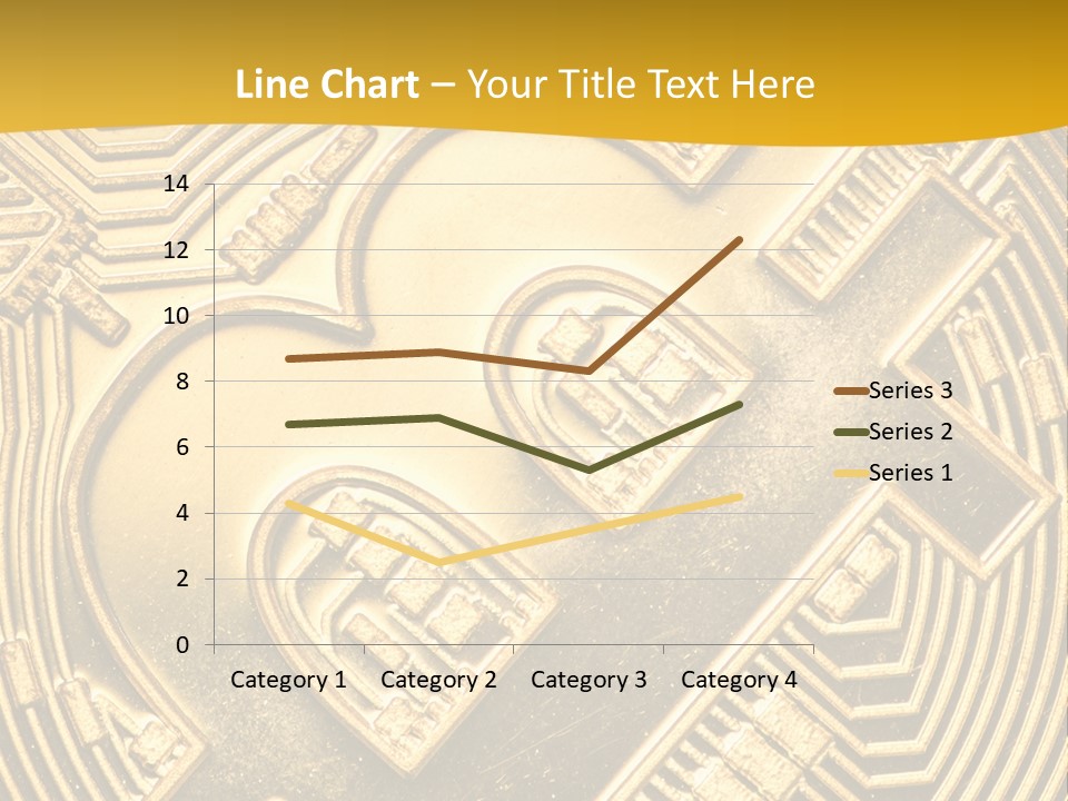 A Golden Powerpoint Presentation Is Shown PowerPoint Template