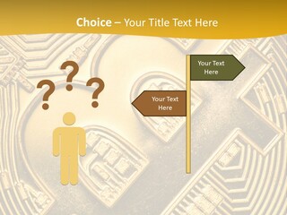 A Golden Powerpoint Presentation Is Shown PowerPoint Template