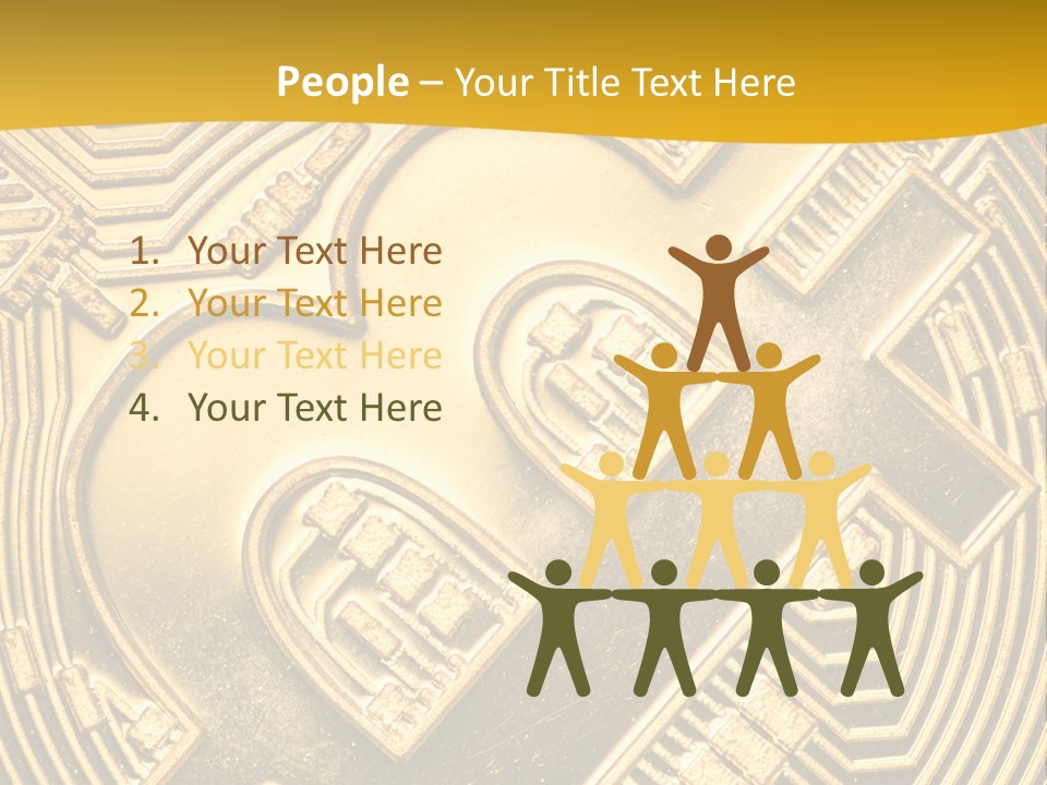 A Golden Powerpoint Presentation Is Shown PowerPoint Template