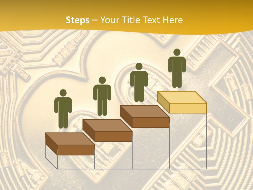 A Golden Powerpoint Presentation Is Shown PowerPoint Template
