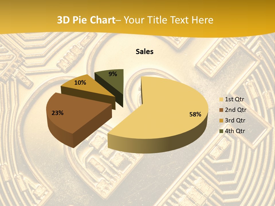 A Golden Powerpoint Presentation Is Shown PowerPoint Template