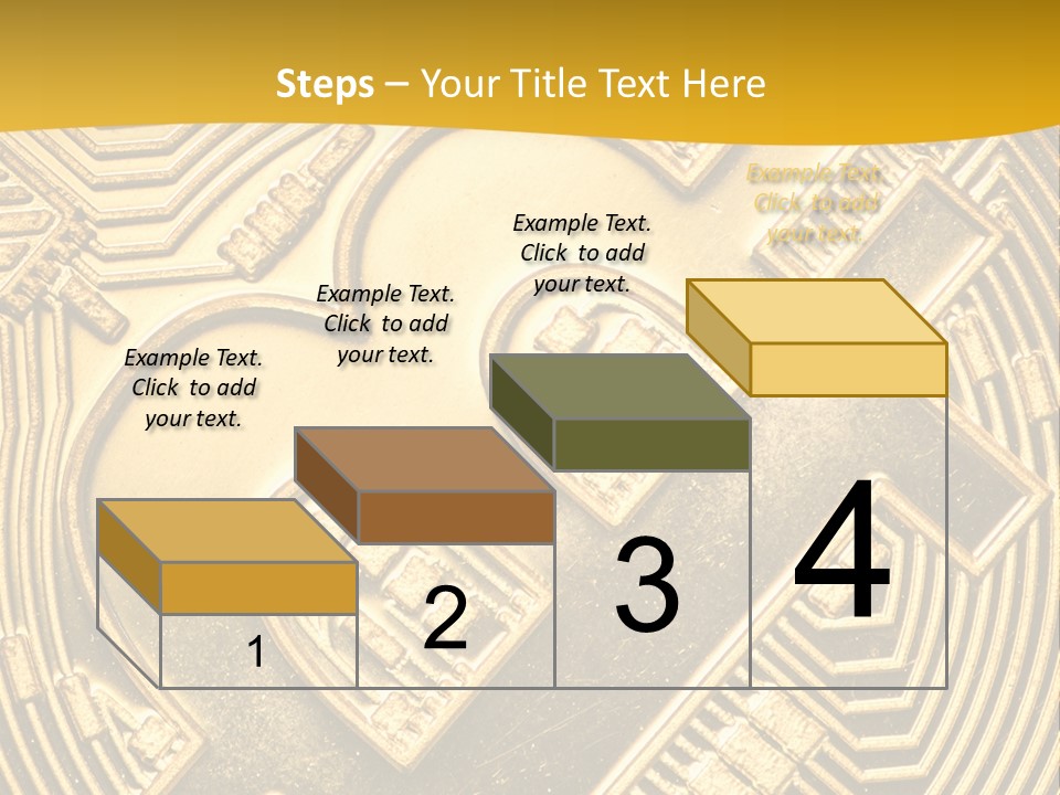 A Golden Powerpoint Presentation Is Shown PowerPoint Template