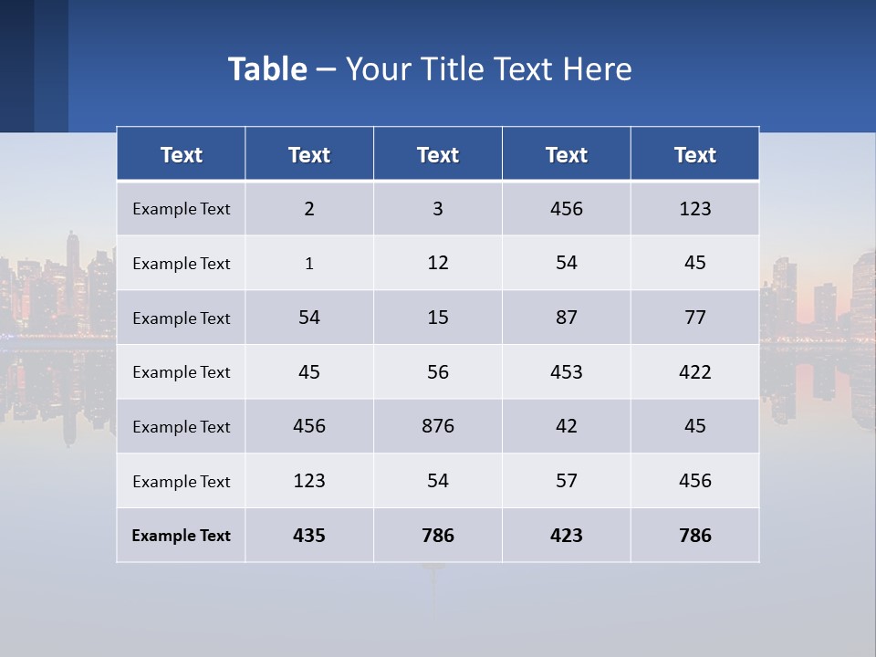 A City Skyline Is Shown At Night With A Reflection In The Water PowerPoint Template