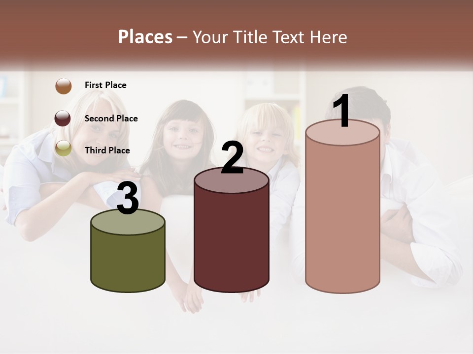 A Family Sitting On A Couch In A Living Room PowerPoint Template