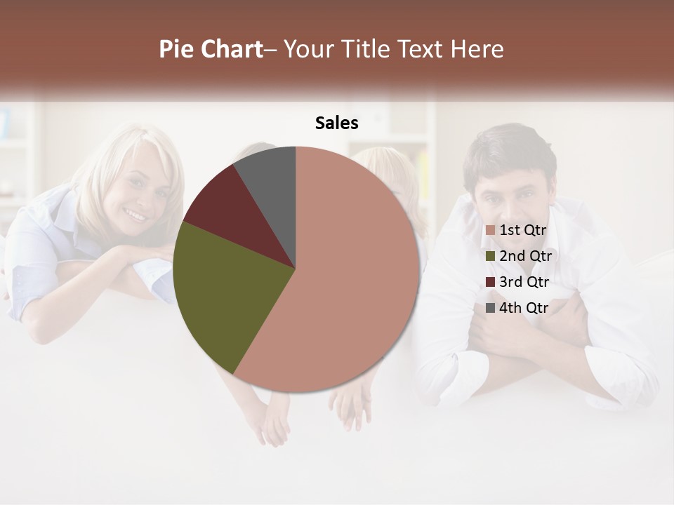 A Family Sitting On A Couch In A Living Room PowerPoint Template