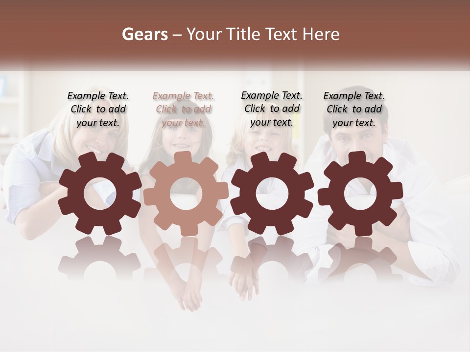 A Family Sitting On A Couch In A Living Room PowerPoint Template