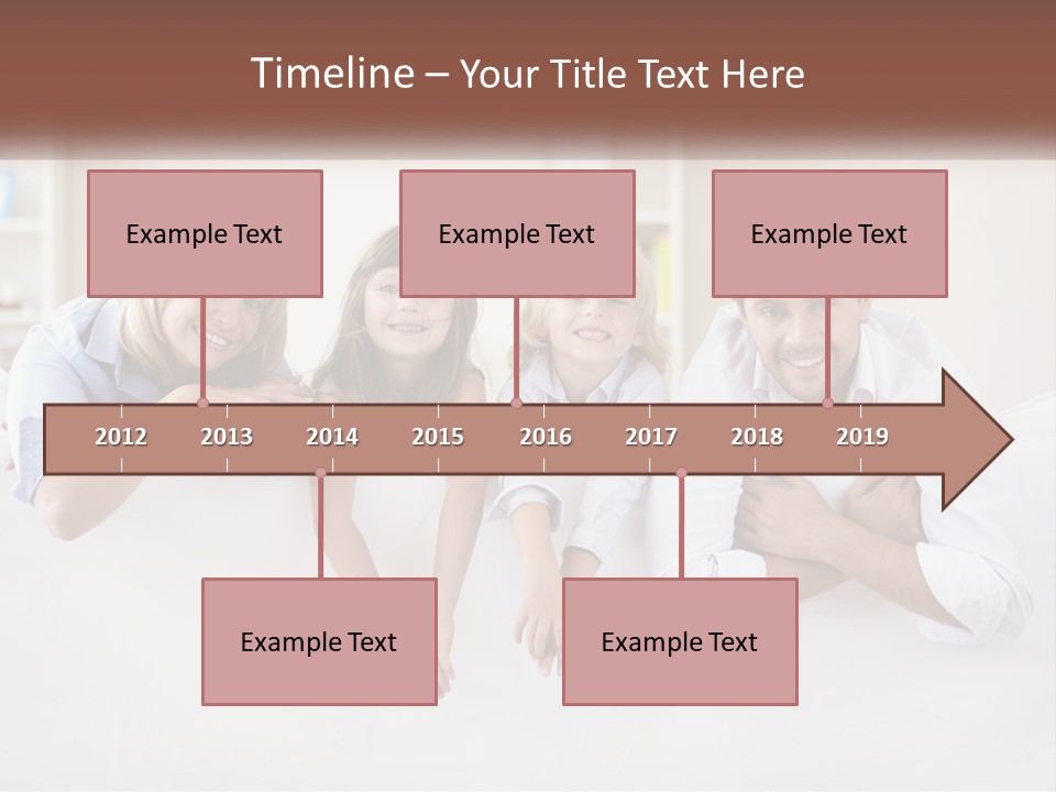 A Family Sitting On A Couch In A Living Room PowerPoint Template