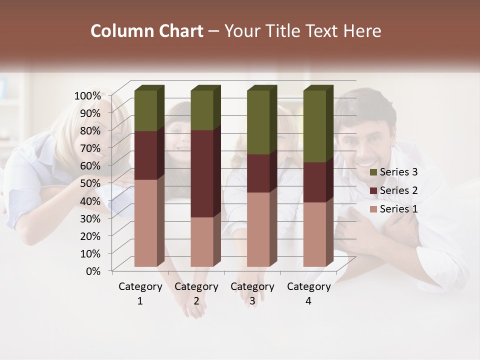 A Family Sitting On A Couch In A Living Room PowerPoint Template