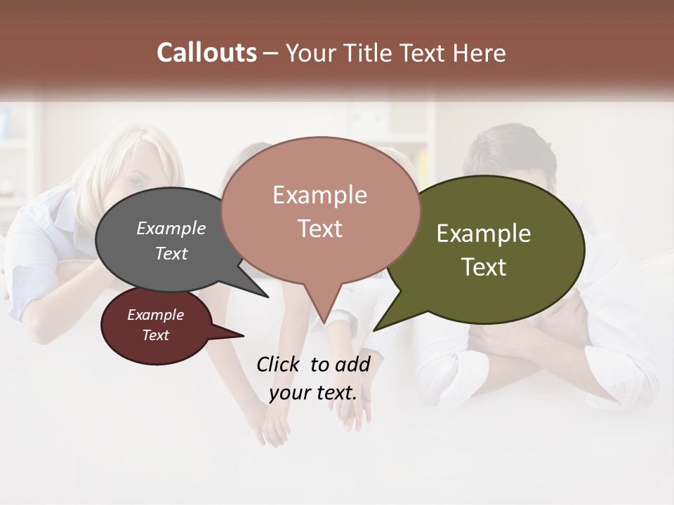 A Family Sitting On A Couch In A Living Room PowerPoint Template