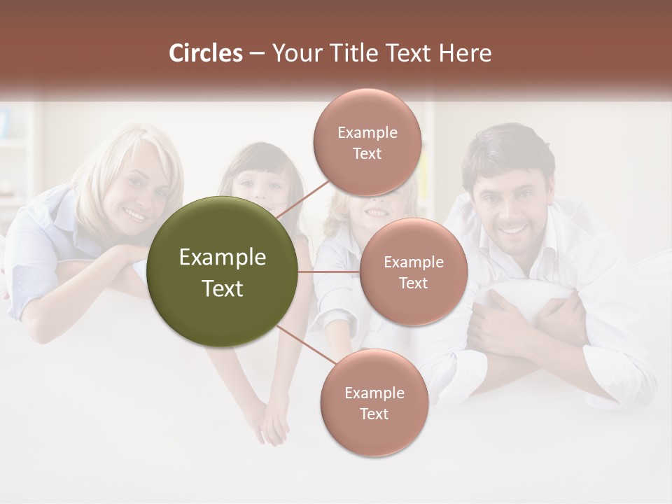 A Family Sitting On A Couch In A Living Room PowerPoint Template