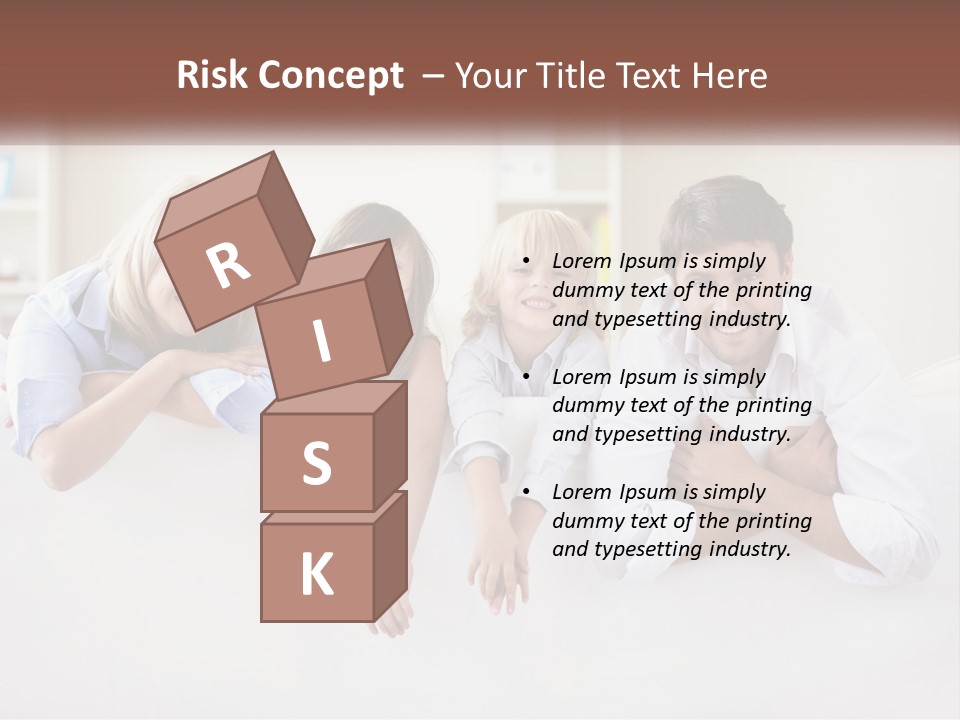 A Family Sitting On A Couch In A Living Room PowerPoint Template