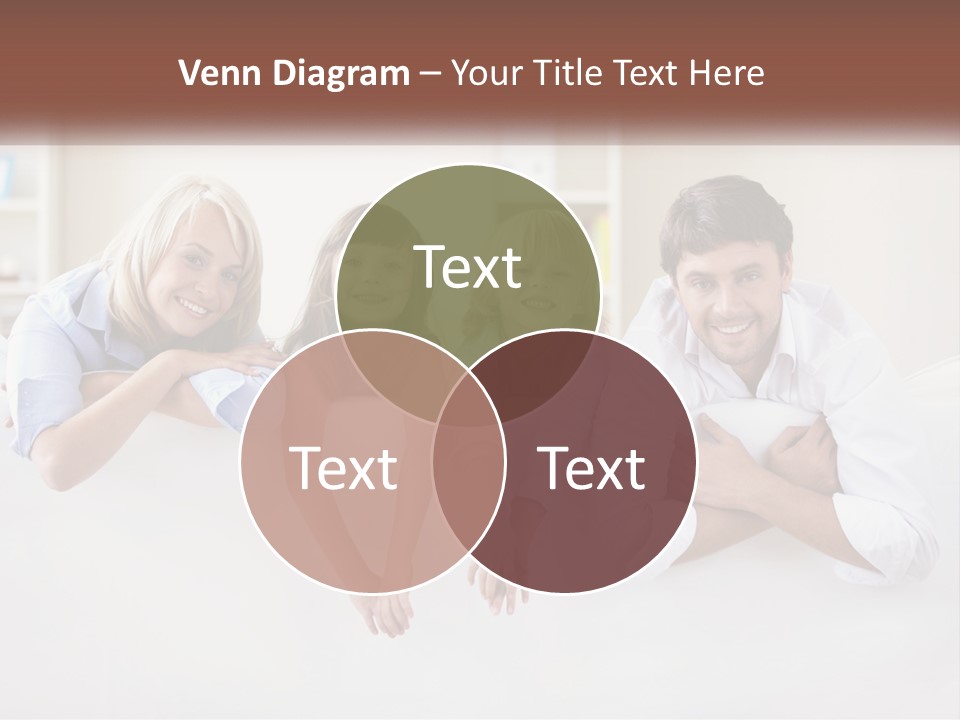 A Family Sitting On A Couch In A Living Room PowerPoint Template