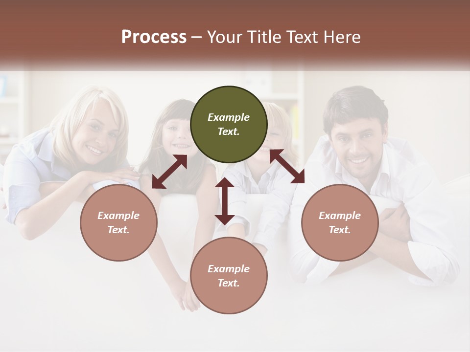 A Family Sitting On A Couch In A Living Room PowerPoint Template