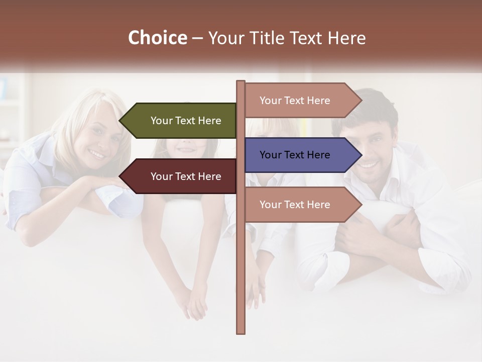 A Family Sitting On A Couch In A Living Room PowerPoint Template