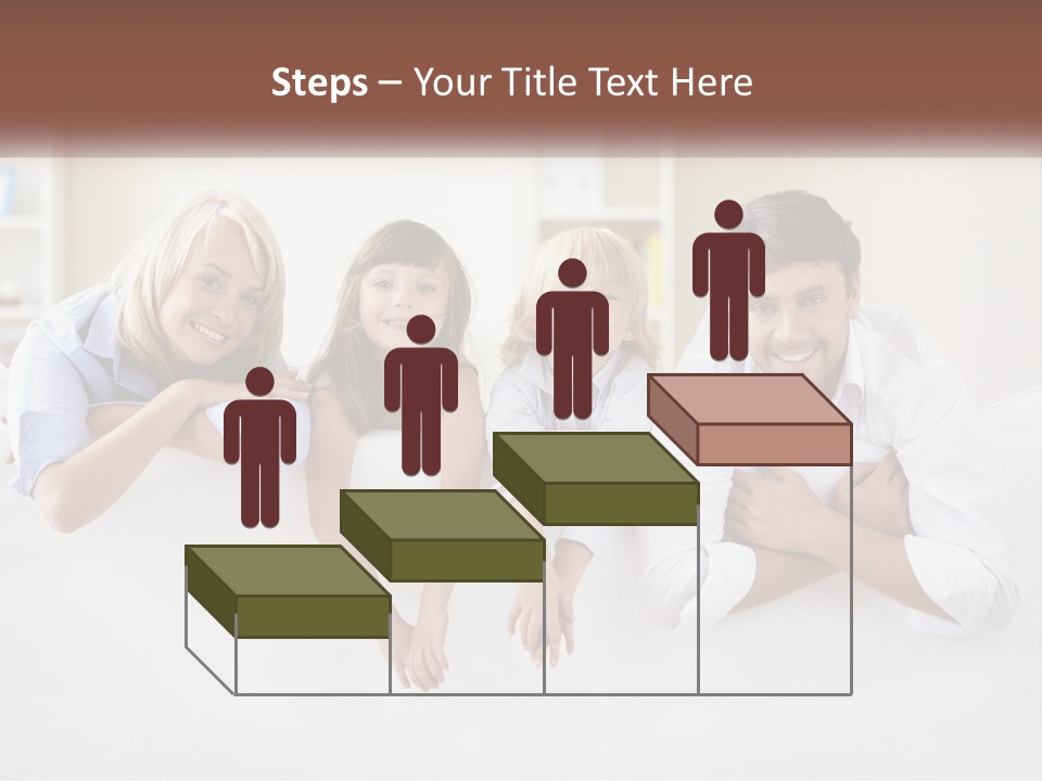 A Family Sitting On A Couch In A Living Room PowerPoint Template