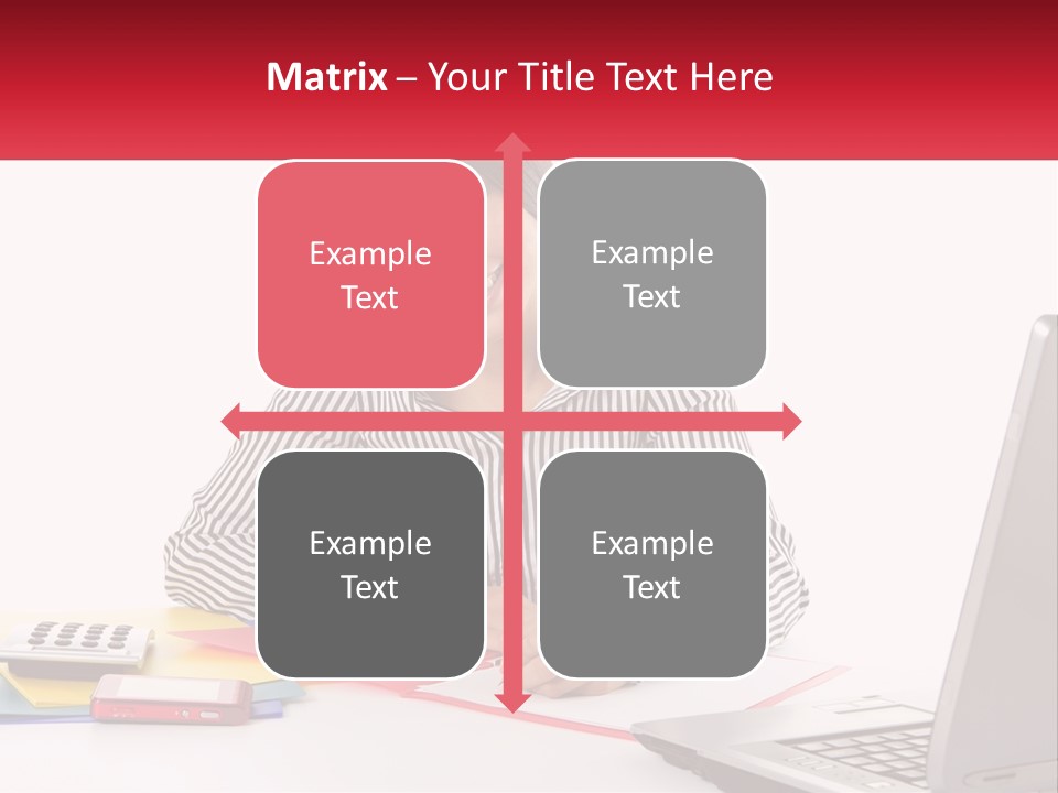 A Woman Sitting At A Desk With A Laptop PowerPoint Template