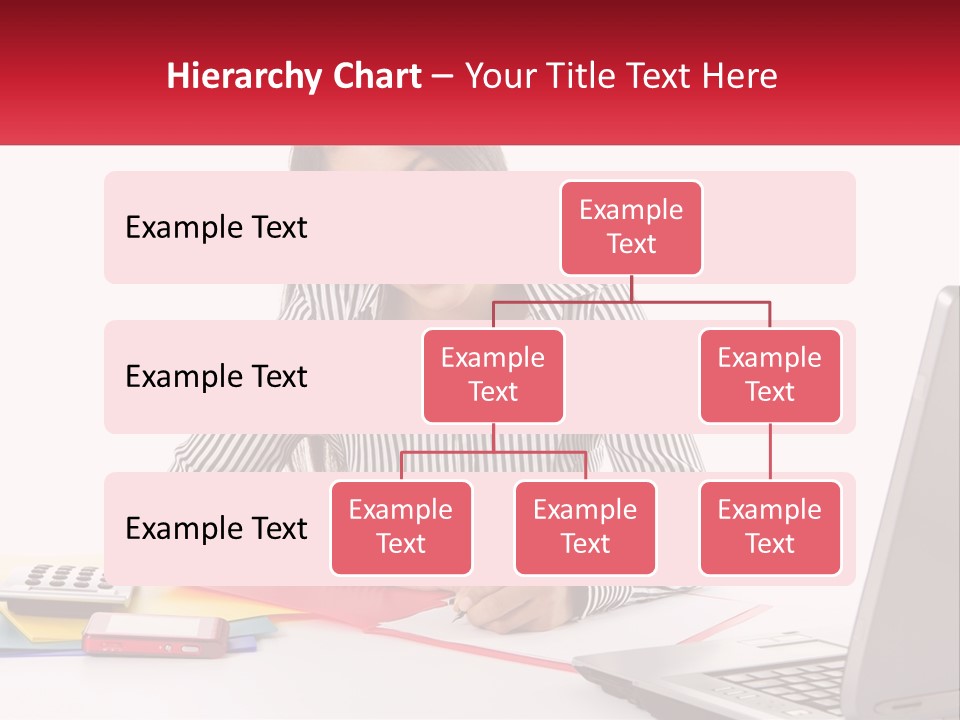 A Woman Sitting At A Desk With A Laptop PowerPoint Template