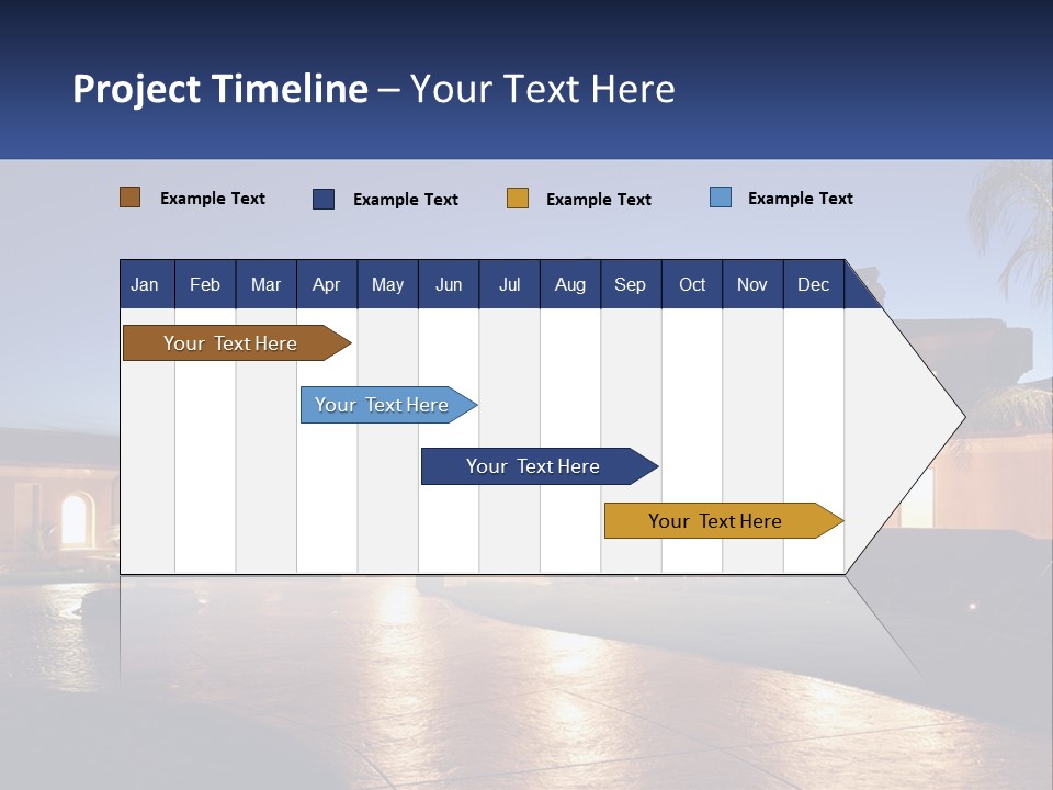 A Large House With A Fountain In Front Of It PowerPoint Template