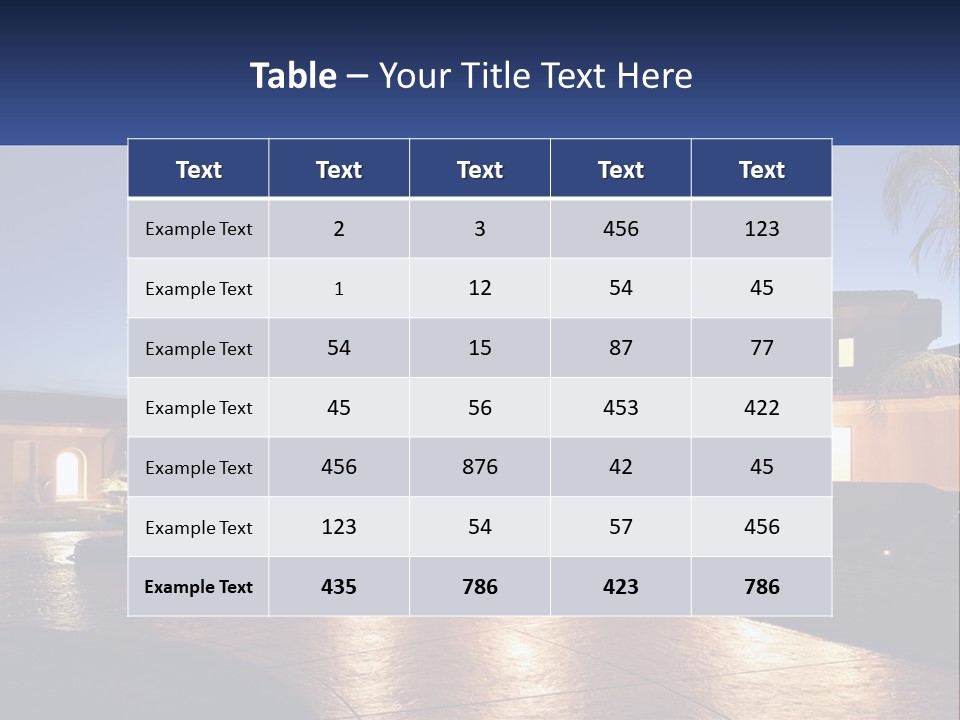 A Large House With A Fountain In Front Of It PowerPoint Template