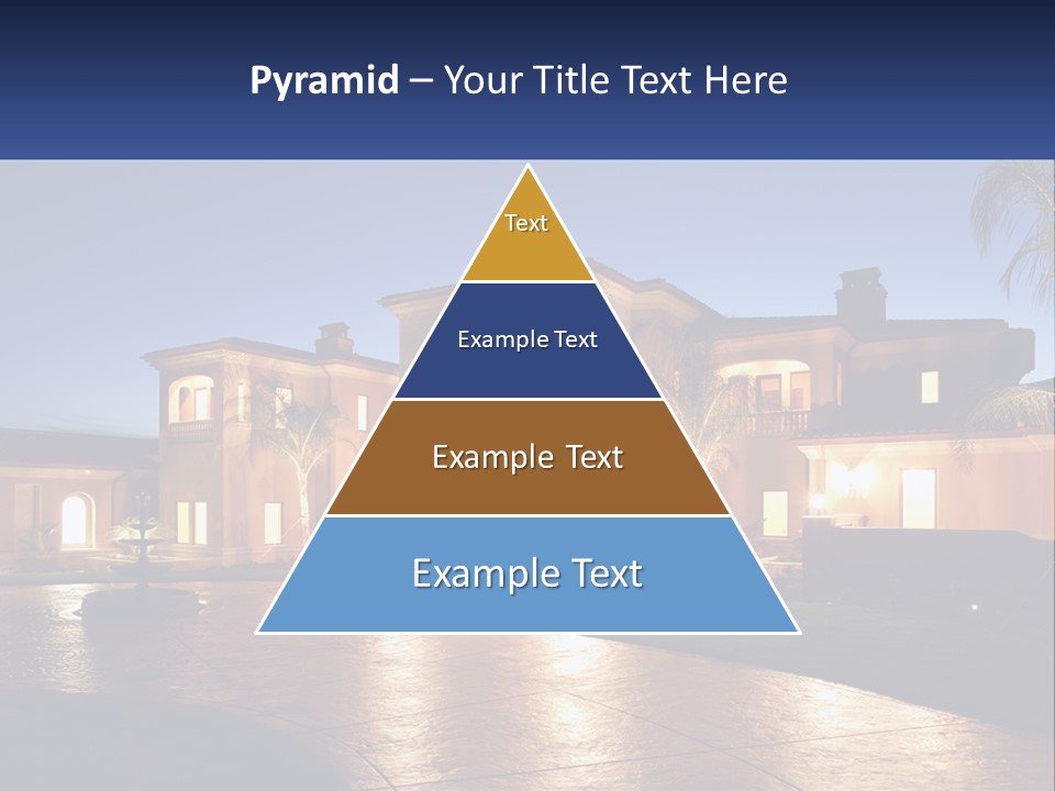 A Large House With A Fountain In Front Of It PowerPoint Template