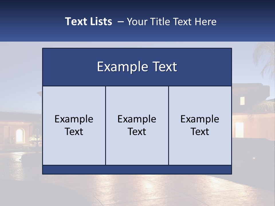A Large House With A Fountain In Front Of It PowerPoint Template