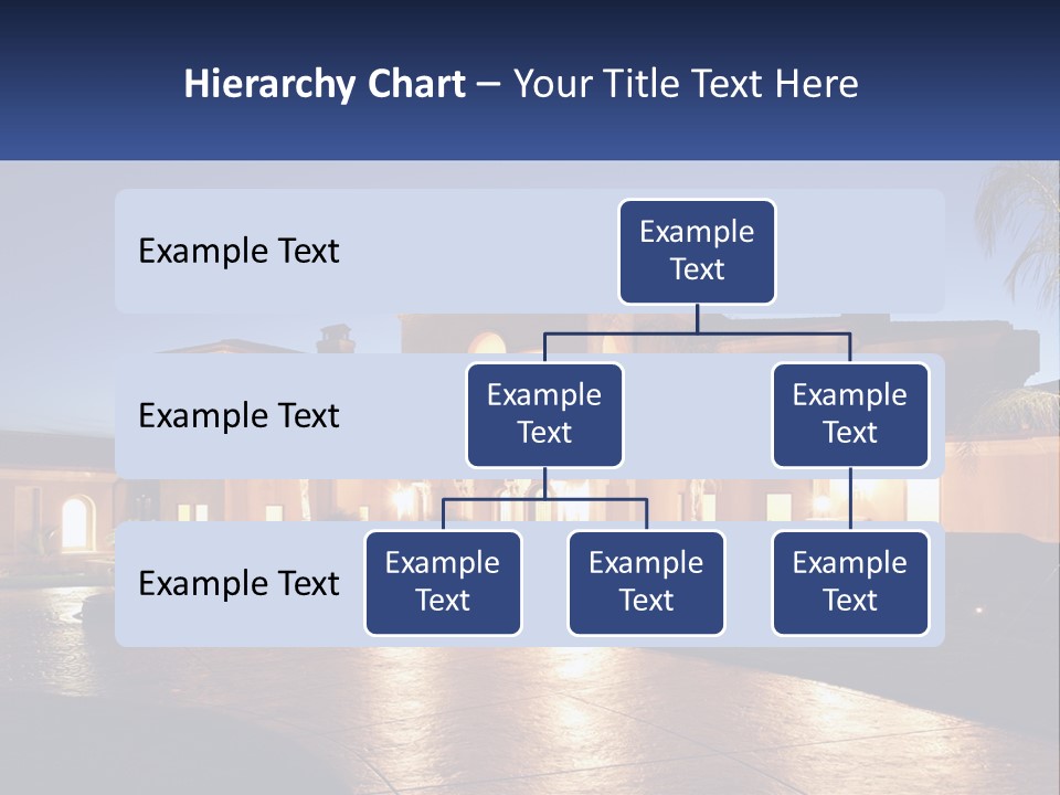 A Large House With A Fountain In Front Of It PowerPoint Template