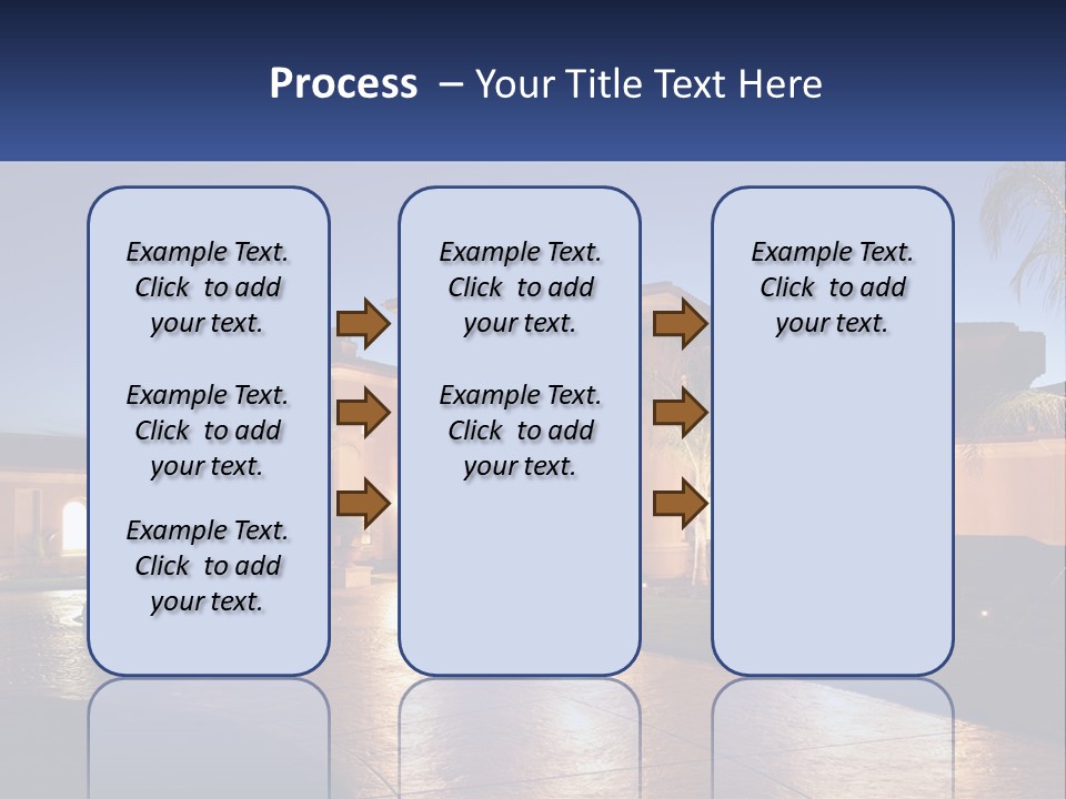 A Large House With A Fountain In Front Of It PowerPoint Template