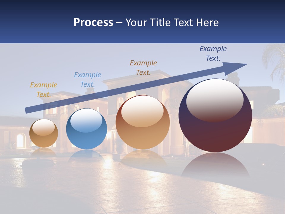 A Large House With A Fountain In Front Of It PowerPoint Template