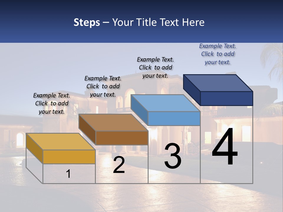 A Large House With A Fountain In Front Of It PowerPoint Template