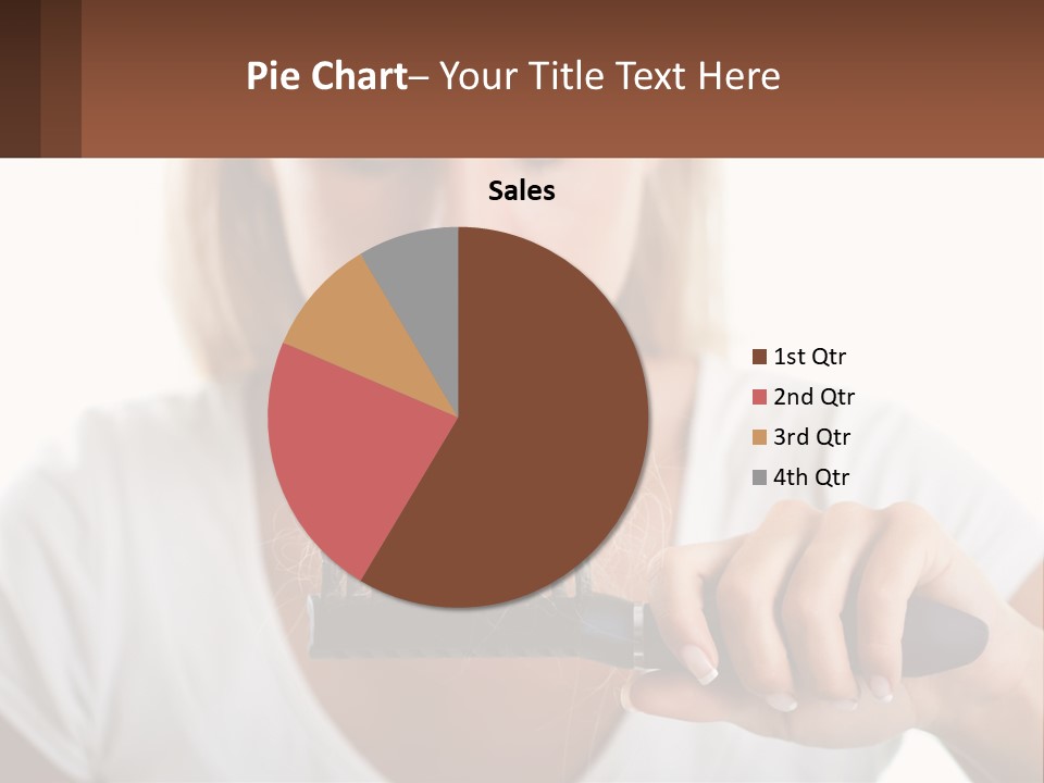 A Woman Brushes Her Hair With A Brush PowerPoint Template