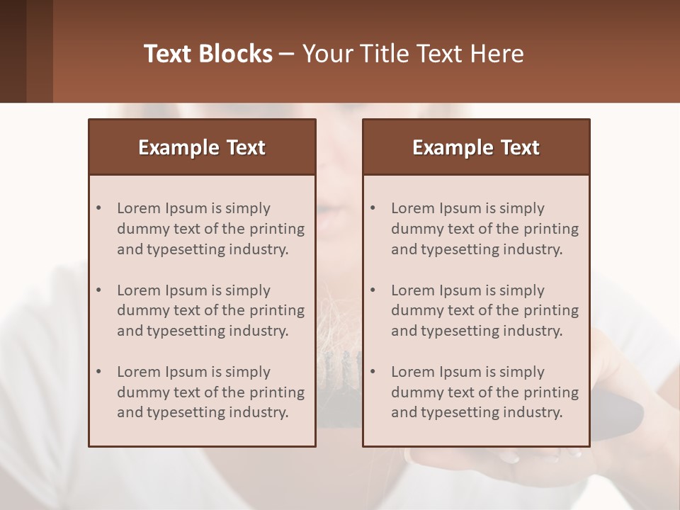 A Woman Brushes Her Hair With A Brush PowerPoint Template
