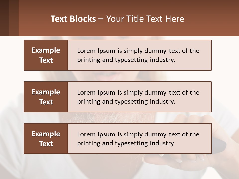 A Woman Brushes Her Hair With A Brush PowerPoint Template