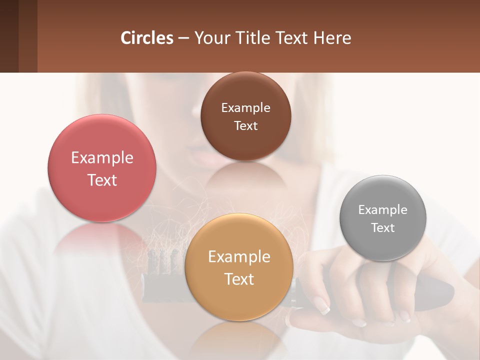 A Woman Brushes Her Hair With A Brush PowerPoint Template