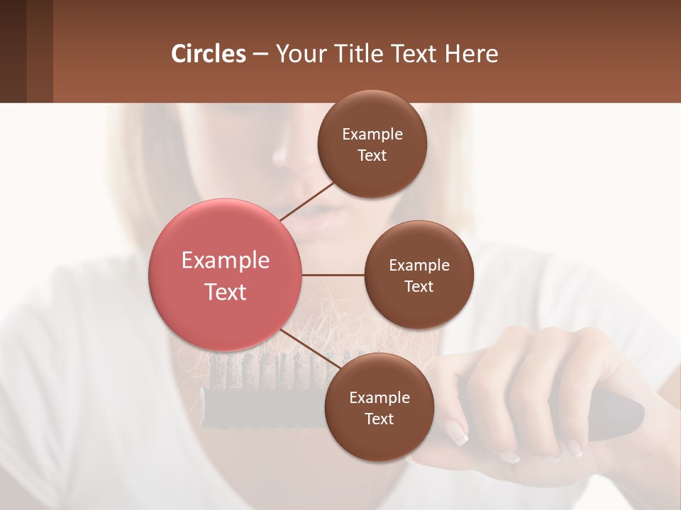 A Woman Brushes Her Hair With A Brush PowerPoint Template