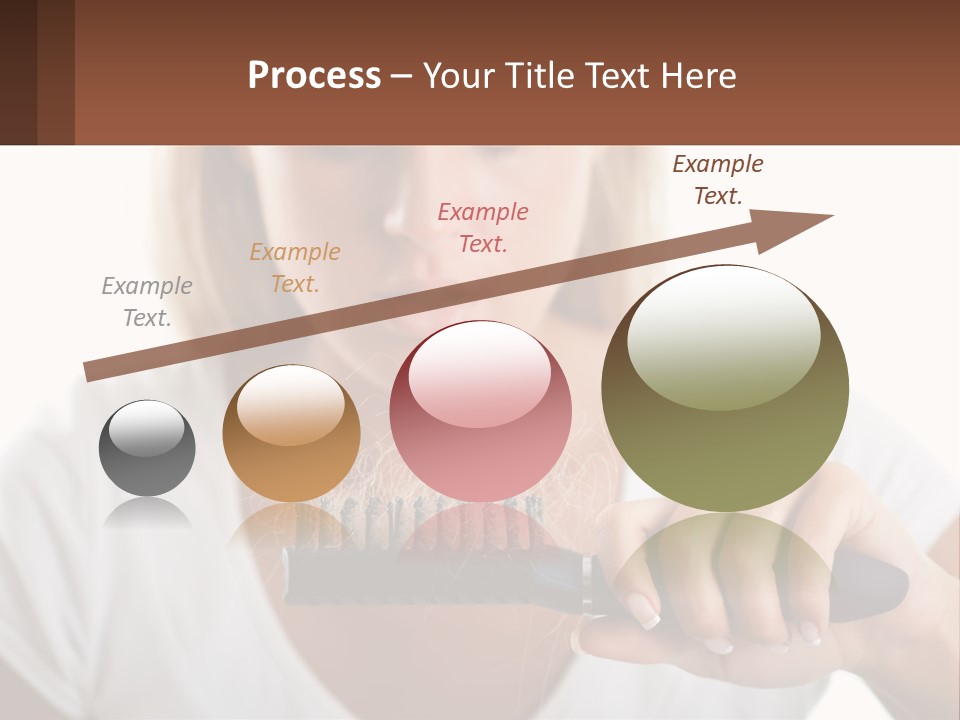 A Woman Brushes Her Hair With A Brush PowerPoint Template